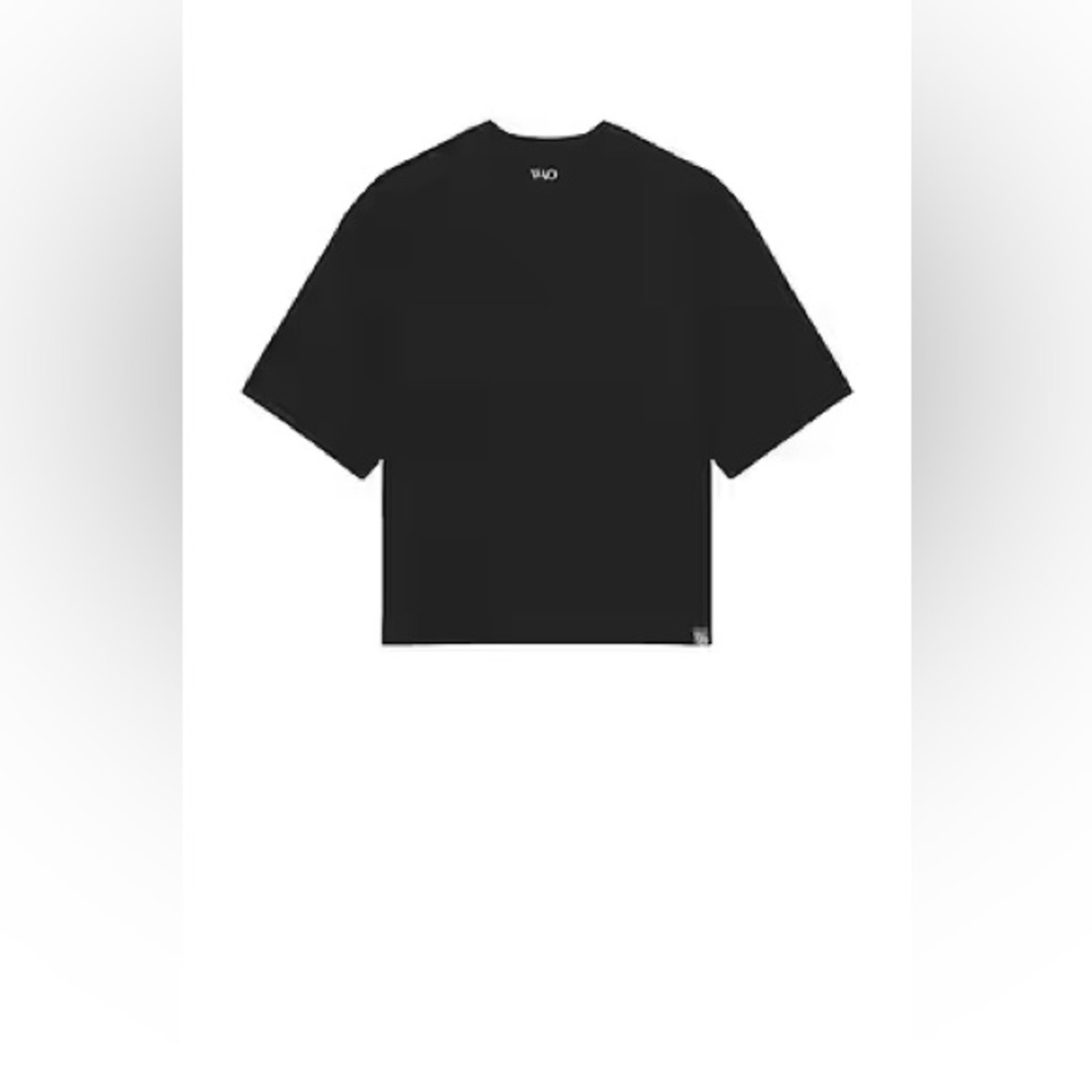 WAO The Oversized Cropped Tee in Black